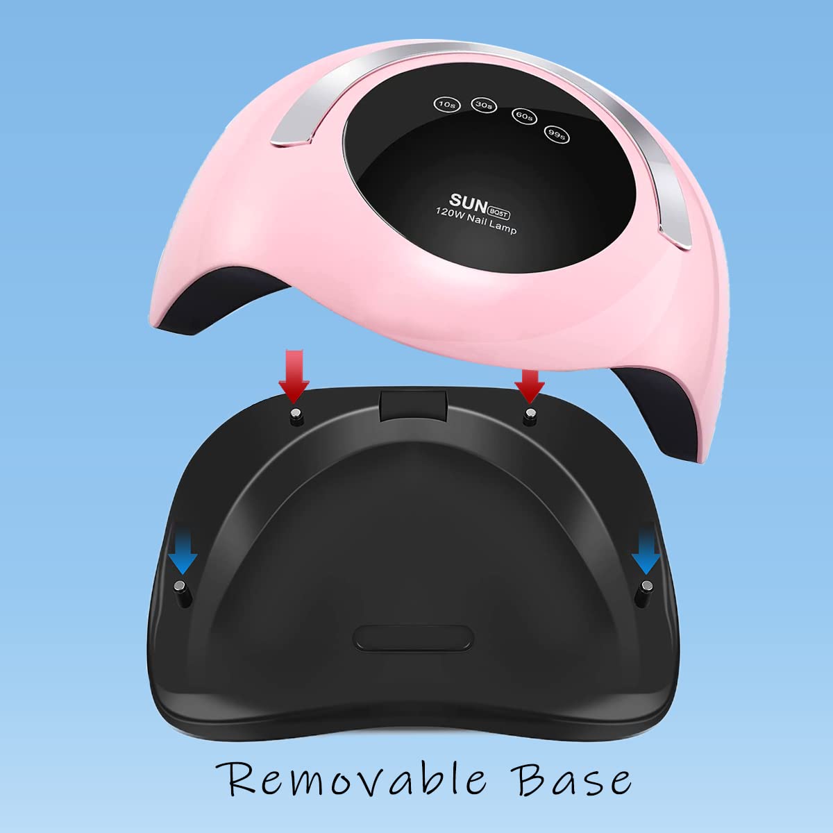 Removable floor base allows easy interior cleaning