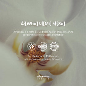 Whamisa Organic Flowers Toner packaging front showing premium Korean skincare.