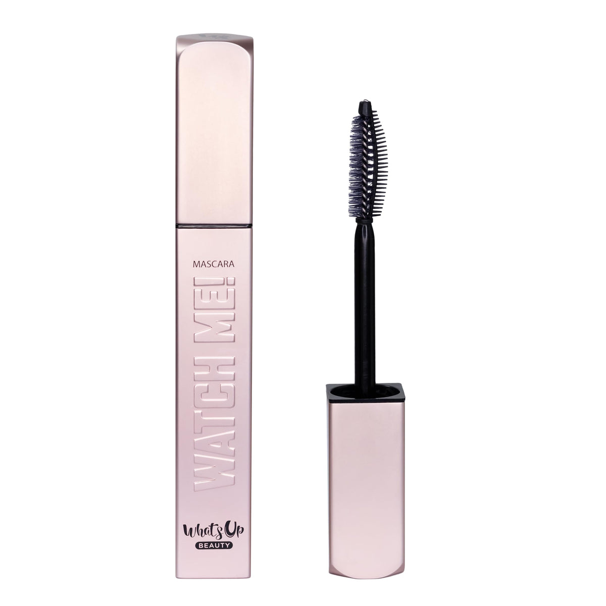 Whats Up Nails Watch Me! mascara bottle in pure black for bold eyes.