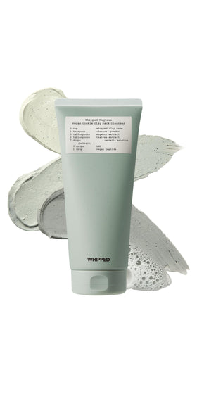 Whipped Semo Korean Face Wash bottle close-up highlighting charcoal exfoliation for deep cleansing.