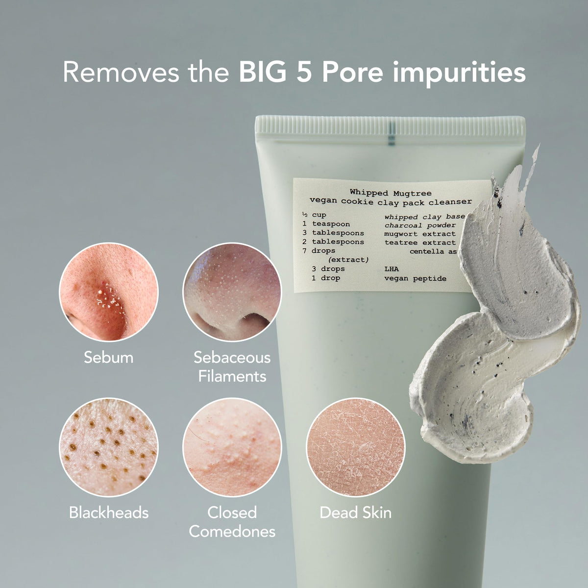 Whipped Semo Korean Face Wash used as a mask showing dual-use cleansing benefits.
