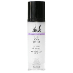 Whish Body Butter lavender bottle pour for calming hydration