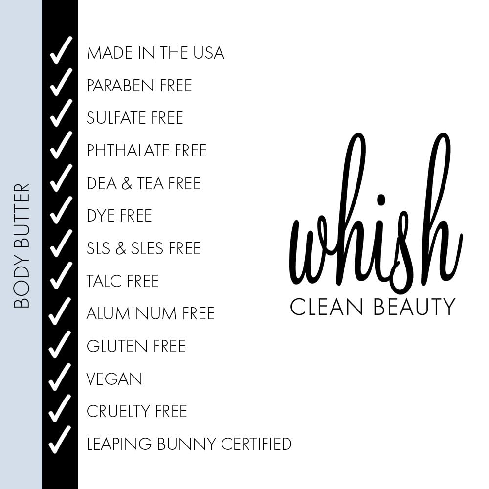 Whish Body Butter shea aloe raspberry ingredients closeup