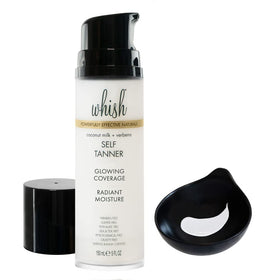Whish self tanner face application shows even bronze for all tones.