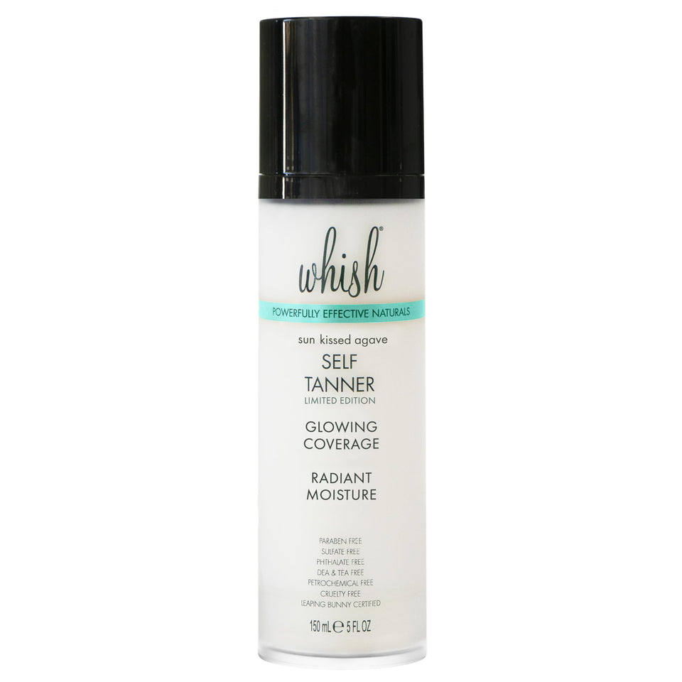 Whish self-tanner face and body bottle for smooth, even application