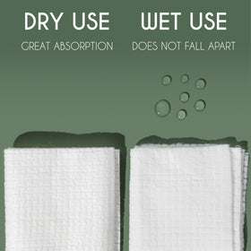 Whistle Wellness 10x12-inch towel in use for gentle cleansing.
