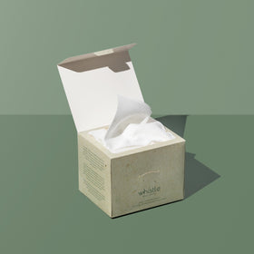 Whistle Wellness resealable box keeps towels fresh between uses.
