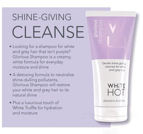 White Hot Glorious Shampoo lather close-up for refreshing cleansing experience.