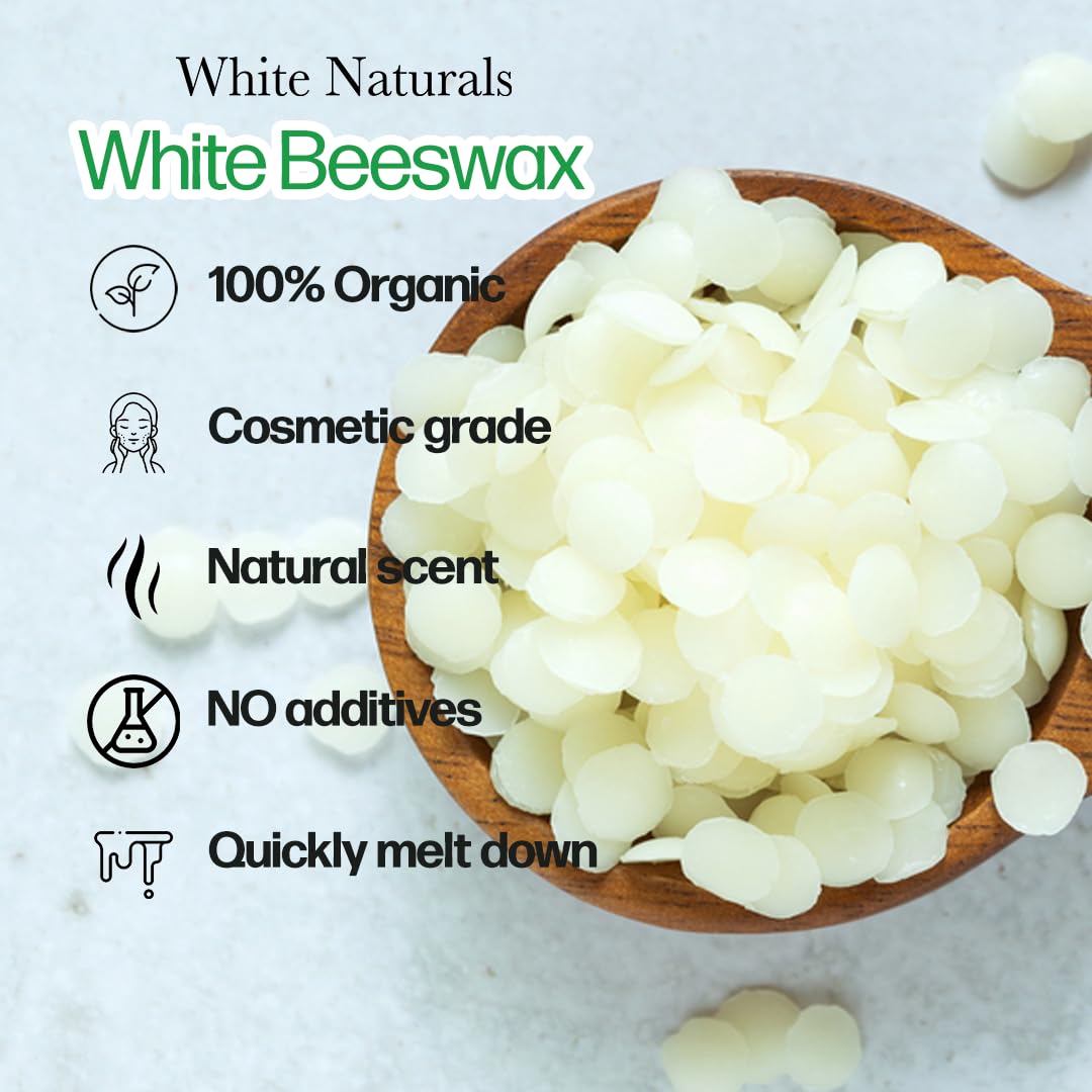 White Naturals beeswax base for lip balms and skincare.