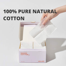 White Rabbit cotton pads work with micellar water and exfoliants.