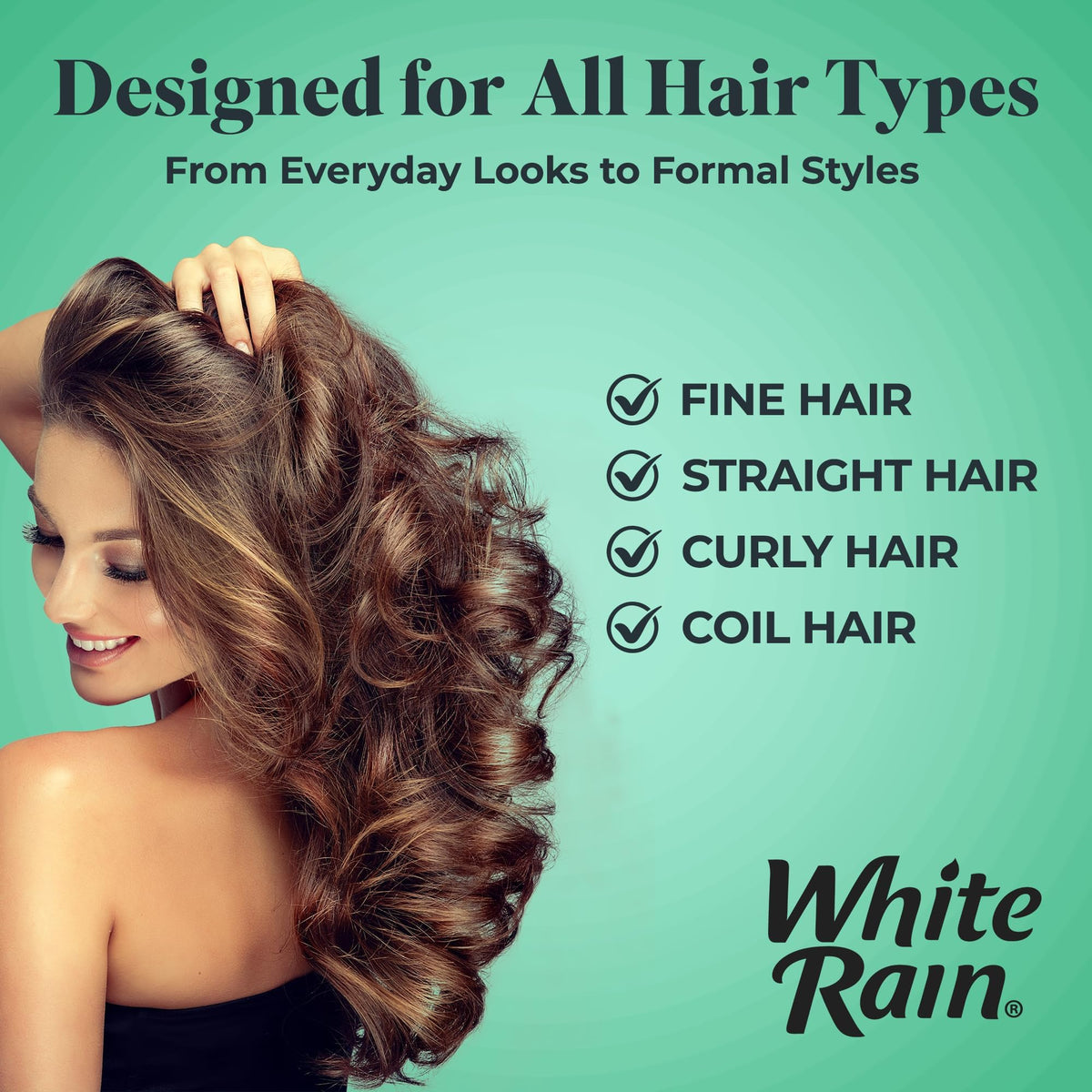 White Rain fragrance-free mist keeps hair light with fragrance-free confidence.