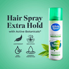 White Rain pack of four unscented hairsprays for fragrance-free styling and humidity resistance.