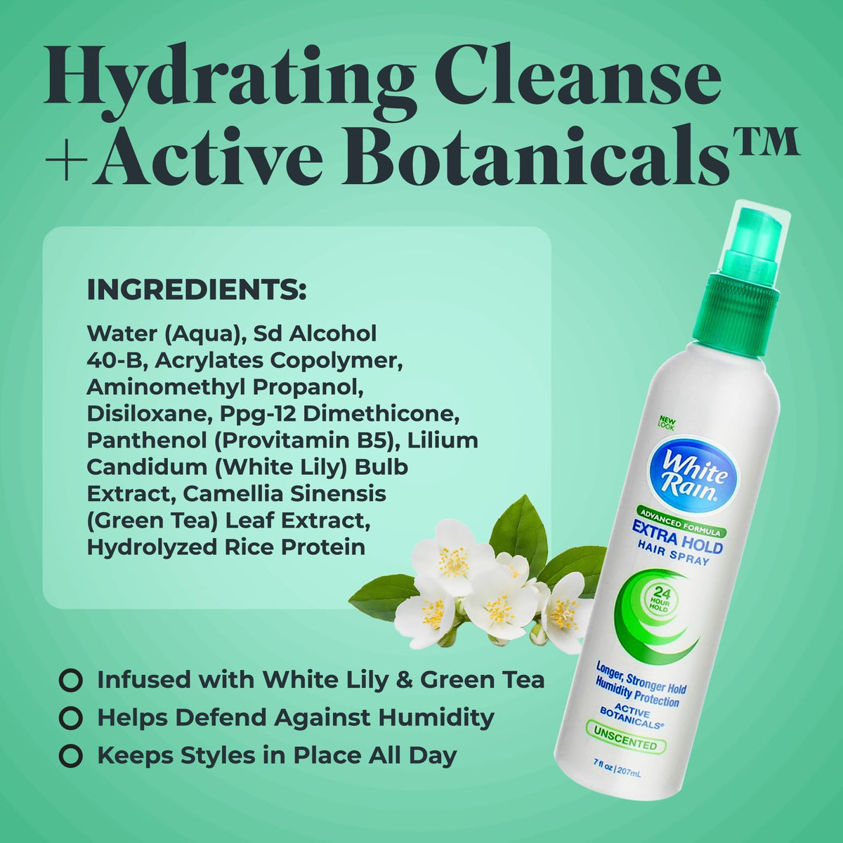 White Rain lightweight non-sticky finish for all hair types
