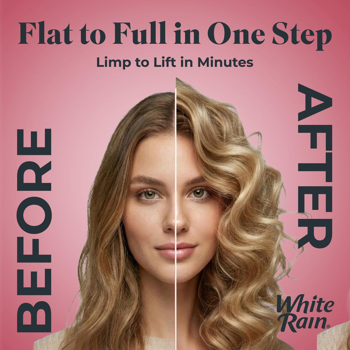 Mousse enhances a polished blowout with controlled lift and shine