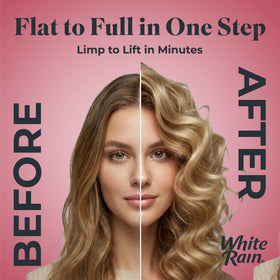 Mousse enhances a polished blowout with controlled lift and shine