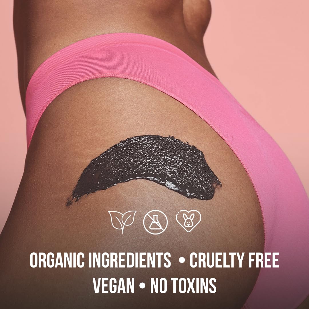White Naturals Charcoal Body Scrub with charcoal and conditioning oils