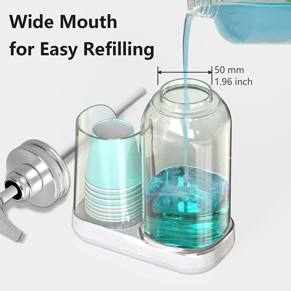 WhiteRhino refillable decanter for easy refills and tidy counters.