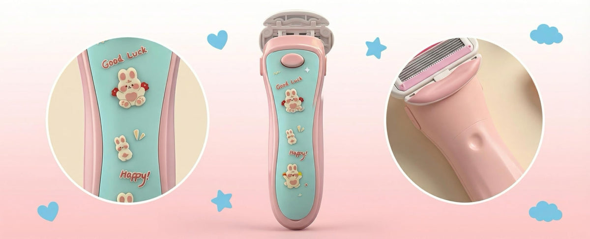Whityle full-body shaving with floating head on legs and arms
