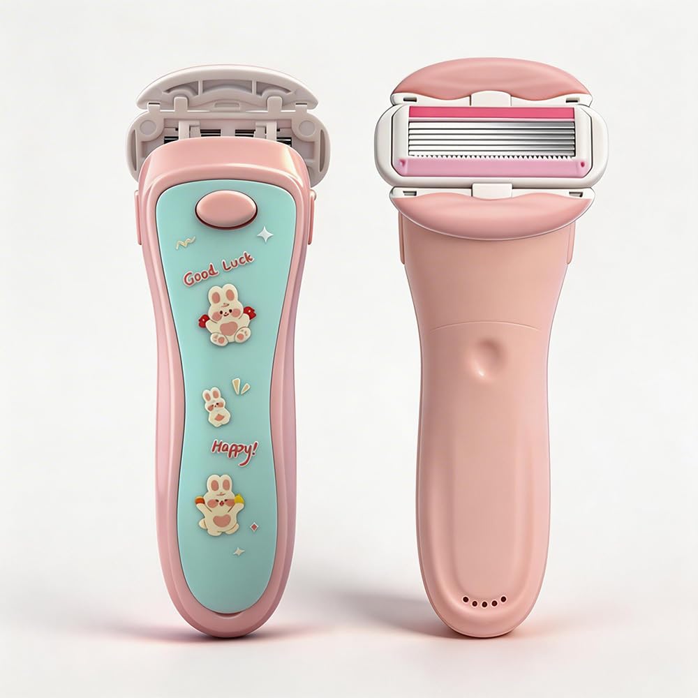 Whityle Girls' Razor with lubricating soap strip for a smooth full-body shave