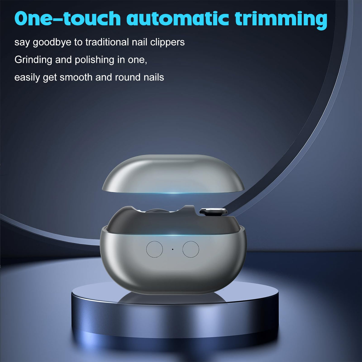 Whriou gray handheld unit demonstrates cordless convenience for home care.