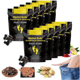 Whycalon 50pcs herbal detox foot soak beads packaging for at-home spa rituals.