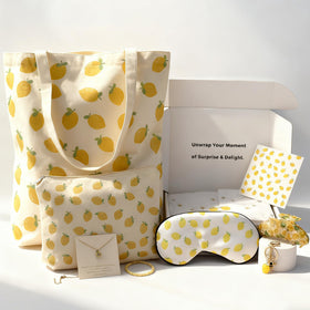 WIDEAL Lemon tote bag with inner pouch for secure daily organization.