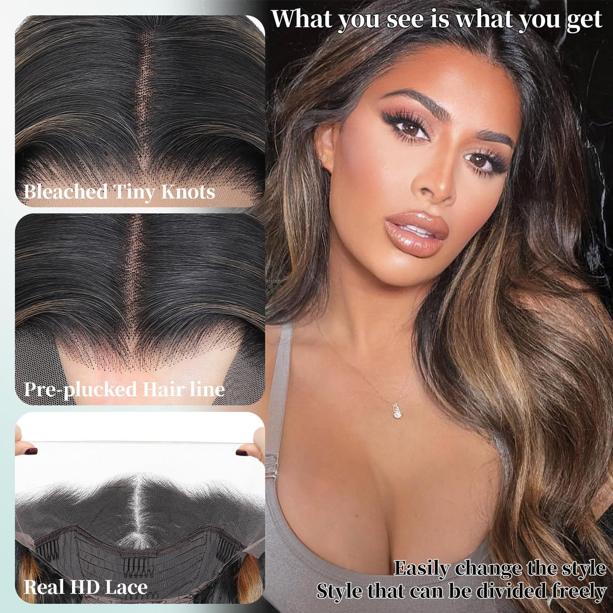 WIGAGA 26-inch straight wig with human-hair-like feel for everyday wear