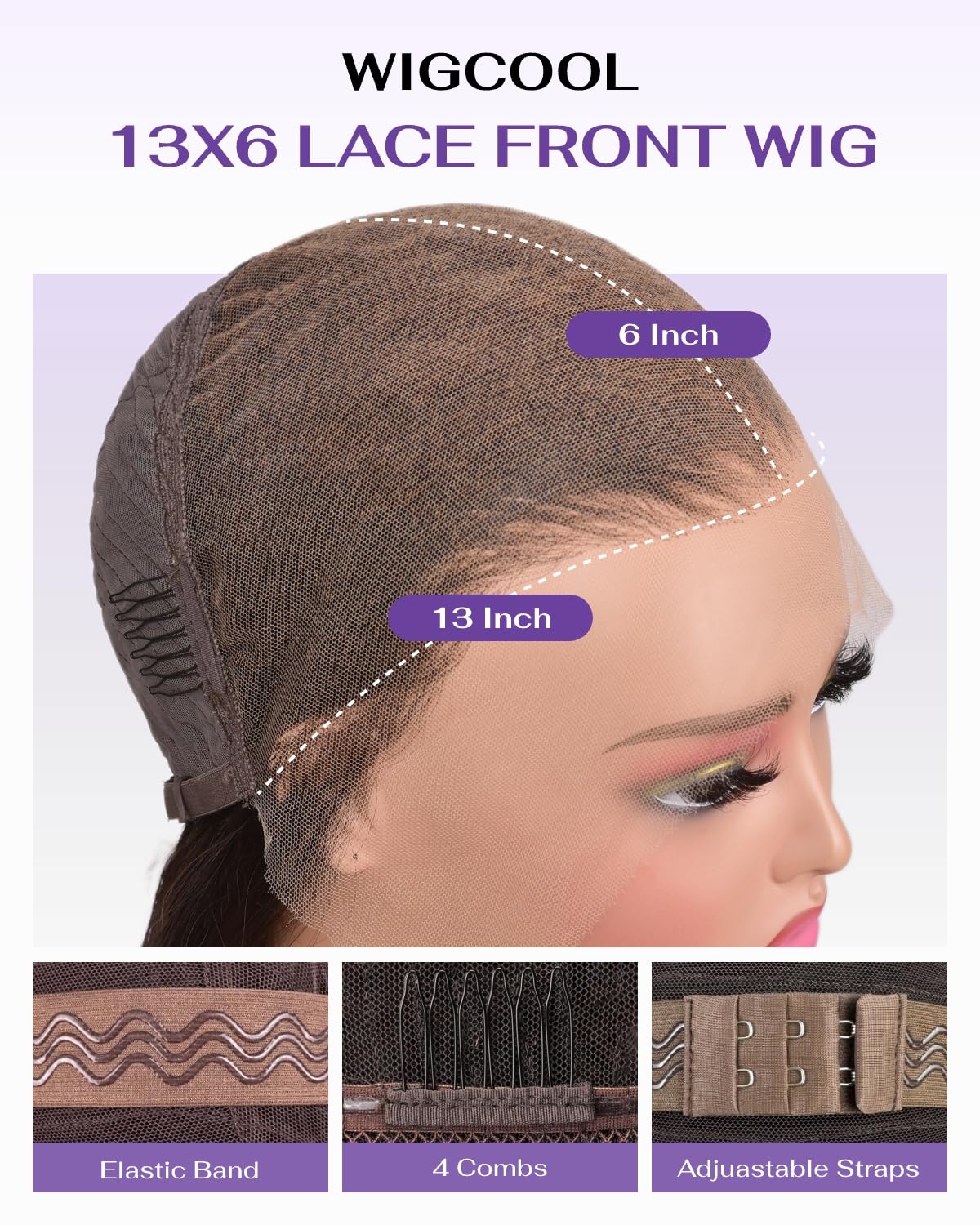 wigcool hd full-lace glueless wig for versatile styling and comfortable wear.