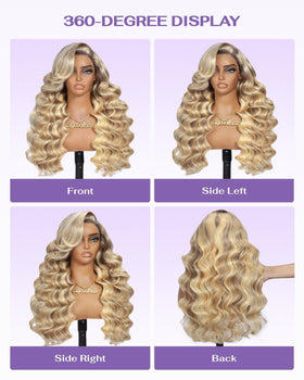 wigcool P18 613 glueless HD lace front provides secure fit without glue