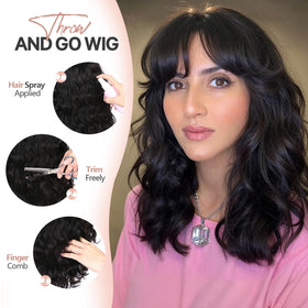 WIGER hair close-up shows soft luster and healthy shine.