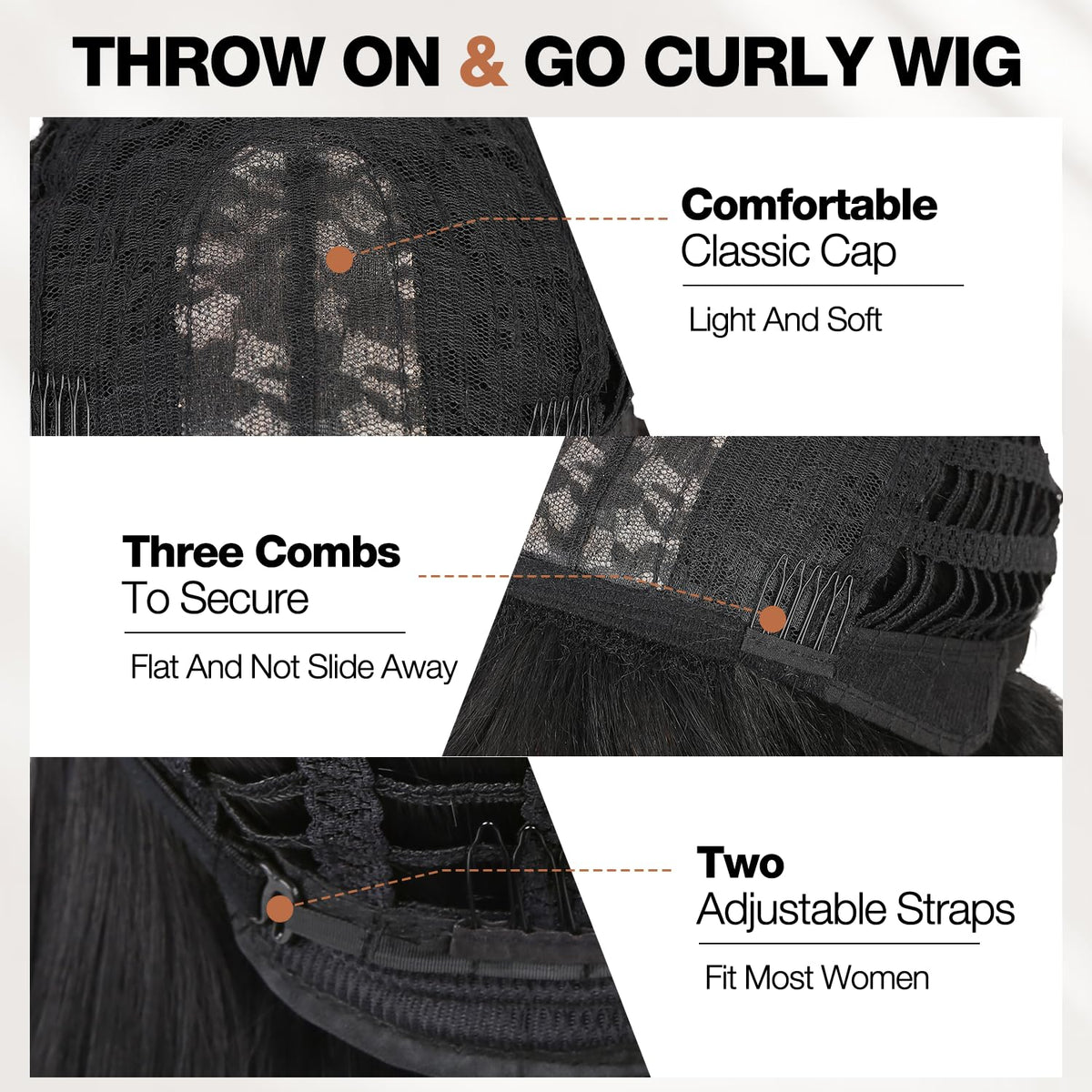 WIGER Yaki texture wavy wig styled for events and casual outings.