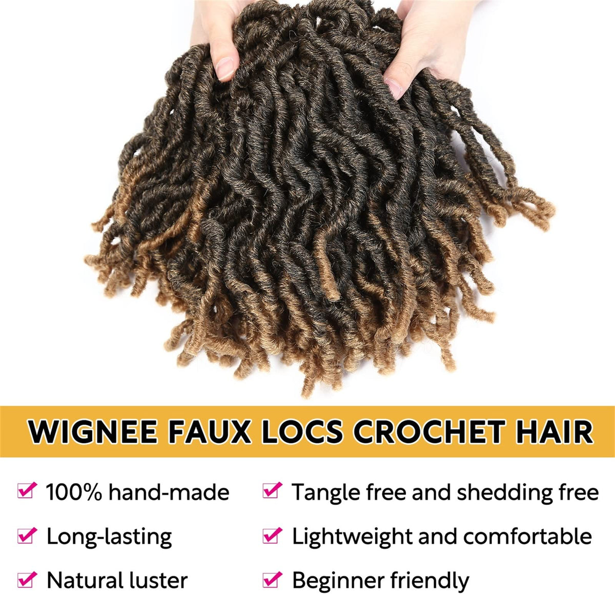 WIGNEE eight-inch length locs for flexible styling