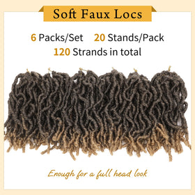 WIGNEE faux locs loop close-up highlighting soft touch and shine