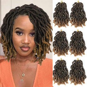 WIGNEE faux locs front view showing natural texture for versatile styling