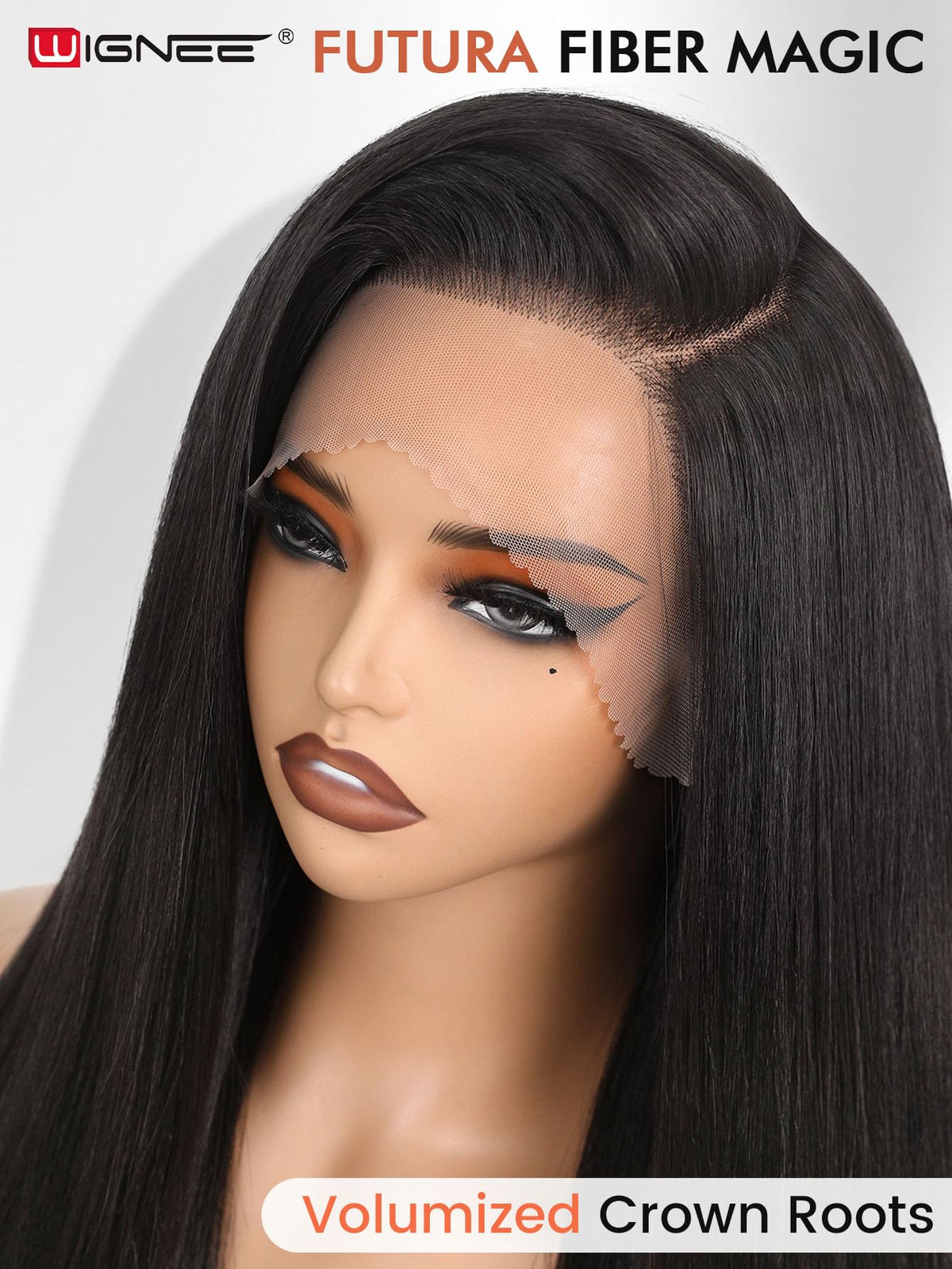 WIGNEE hand-tied lace wig front-to-crown density for natural fullness