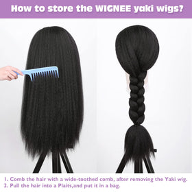 WIGNEE headband wig packaging includes wig cap and bonus headband