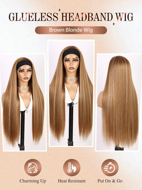 WIGNEE honey blonde long straight wig for versatile looks.