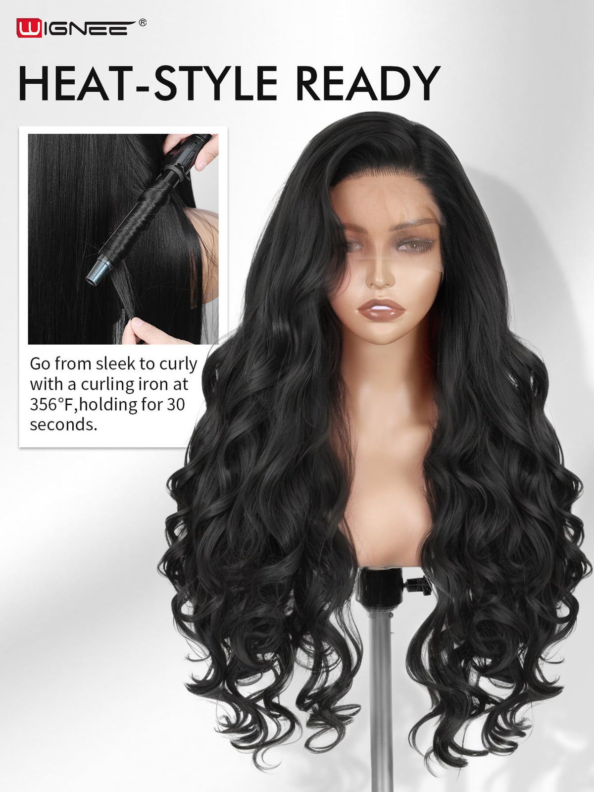 WIGNEE wig cap and eyelashes included for a ready-to-wear set