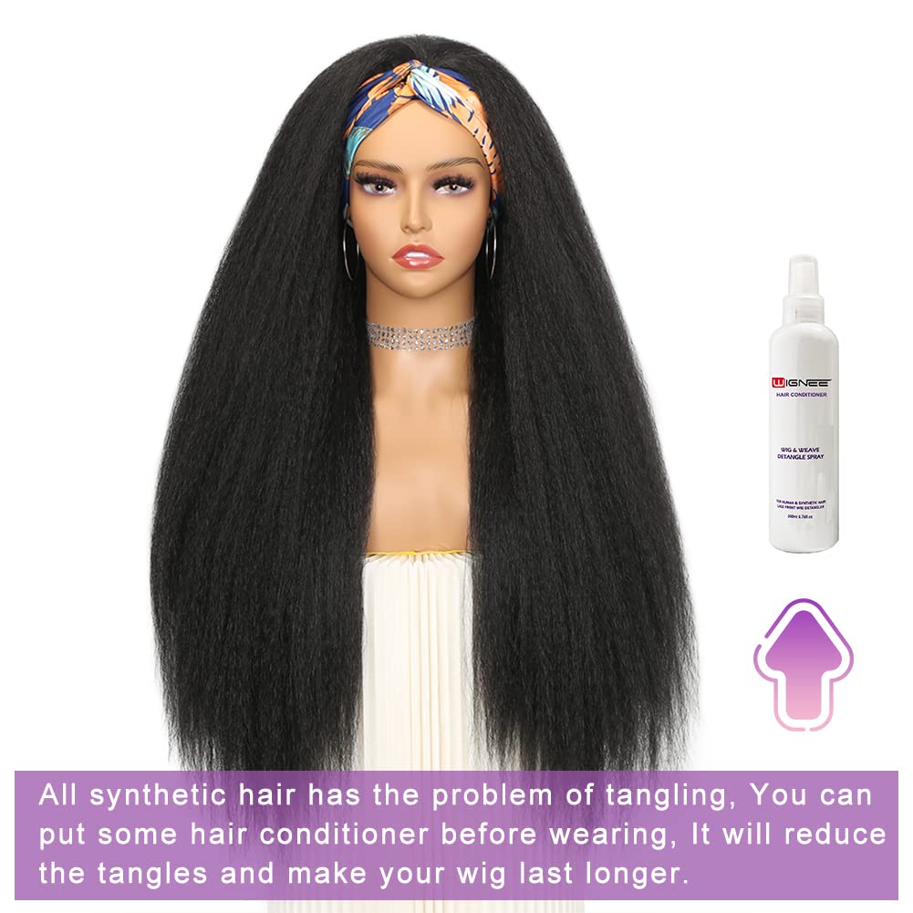 WIGNEE kinky straight wig texture feels soft and comfortable all day