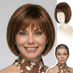 WIGYY brown with blonde highlights bob wig shows natural dimension for daily wear