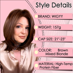 WIGYY brown-mixed-blonde-shade delivers seamless blend for everyday elegance.