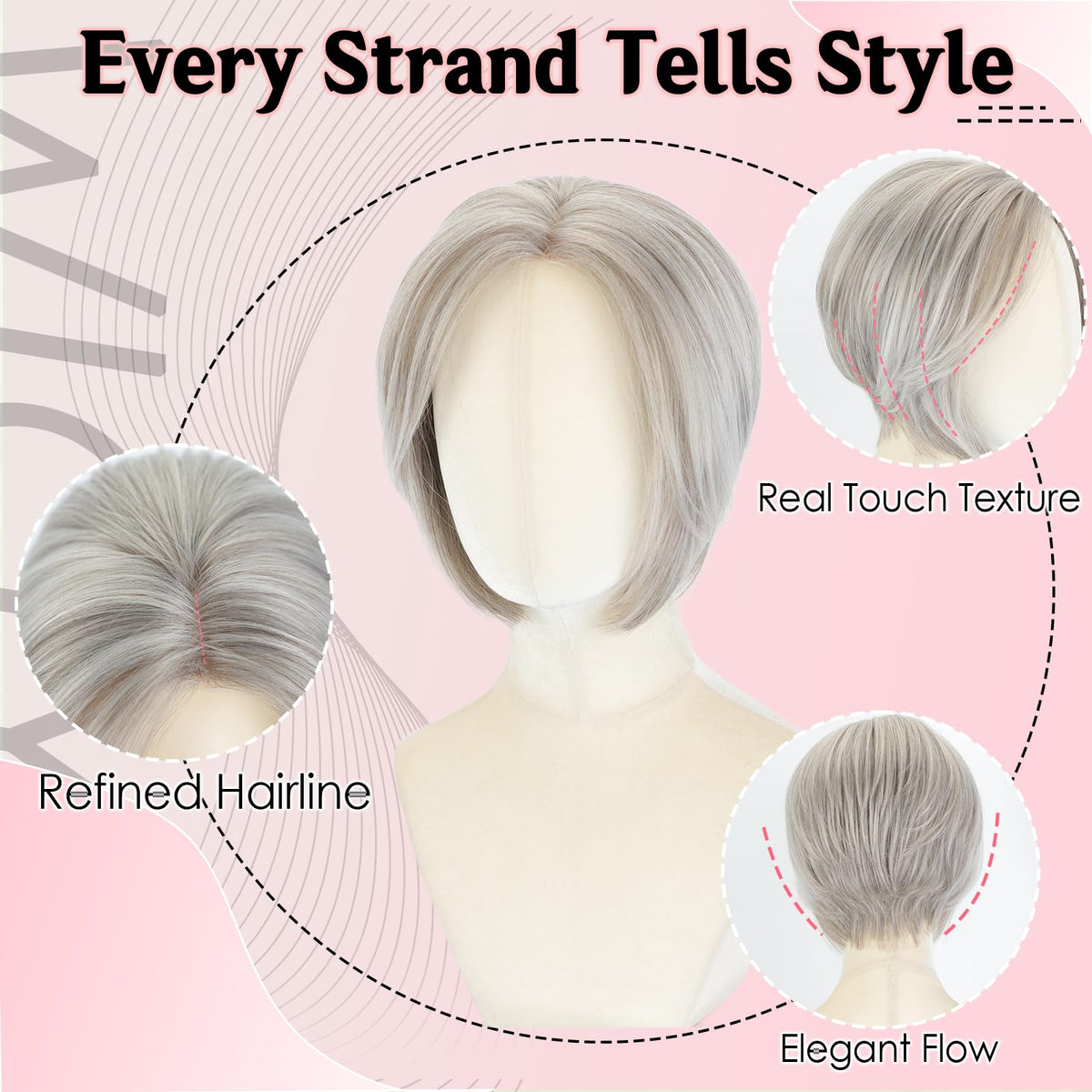 WIGYY daily wear wig offers soft texture and realistic movement.