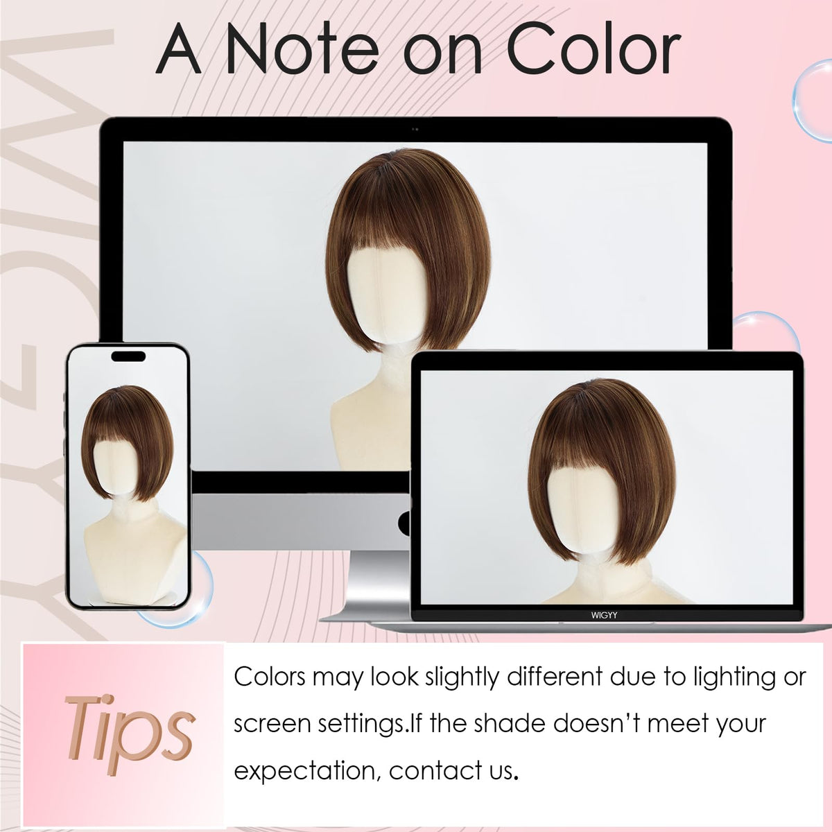 WIGYY easy-care tangle-resistant fibers simplify daily maintenance