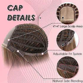 WIGYY glueless adjustable cap supports secure comfort without adhesives.