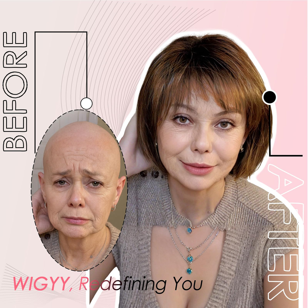 WIGYY glueless cap bob wig with breathable construction for easy, secure fitting