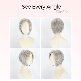 WIGYY natural part mono top creates believable scalp for white and older women.