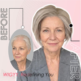 WIGYY mono top parting looks natural with subtle grey shading.