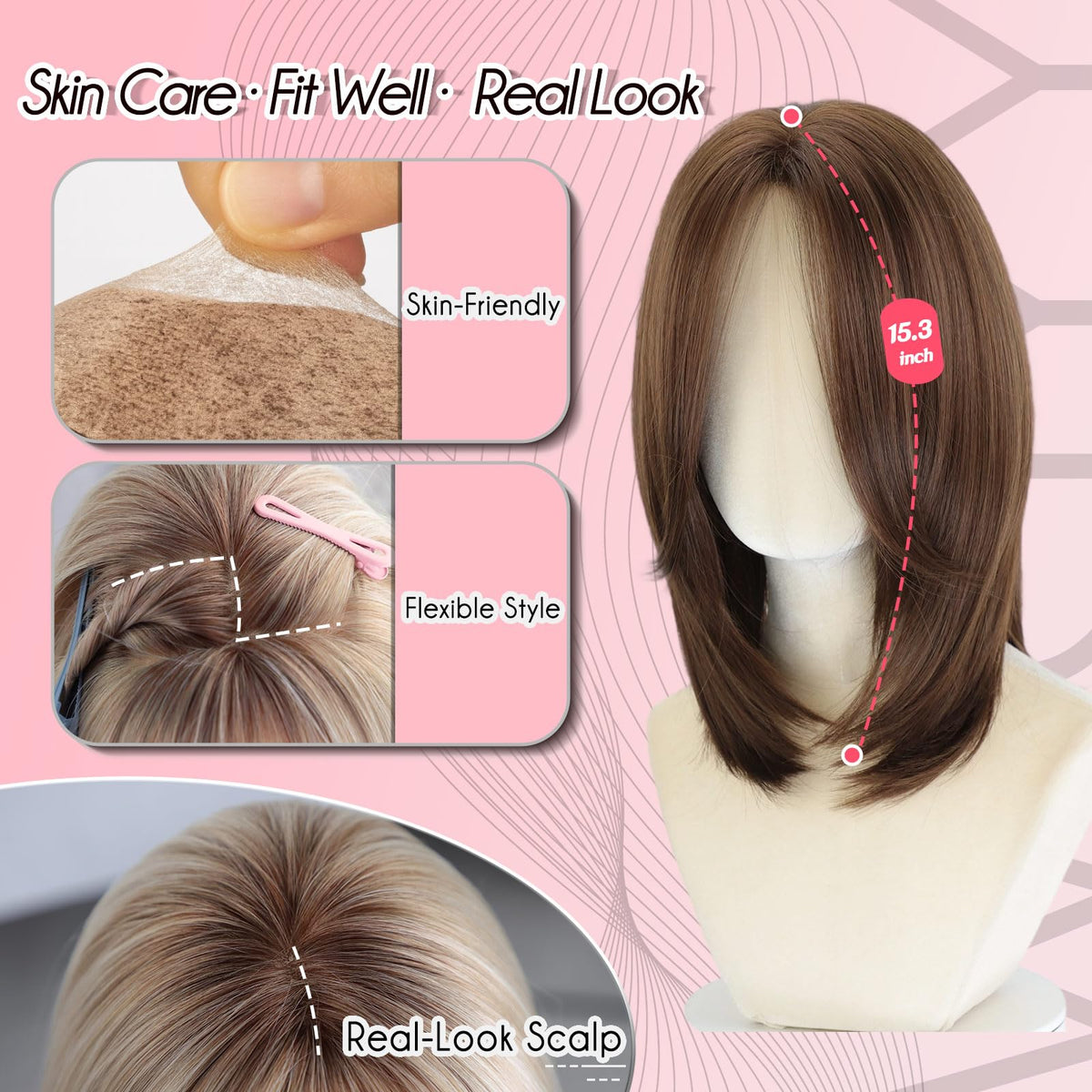 WIGYY quick-style 10-seconds design enables fast, effortless daily looks.