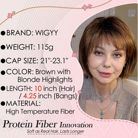 WIGYY soft protein fiber texture mimics real hair with subtle shine