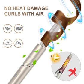 WIIKAI Auto-Wrap Curler creates beachy waves for casual, ready-to-go looks.